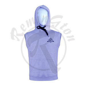Sudadera con capucha sin mangas para entrenamiento con logotipo personalizado a la venta Sudadera con capucha para gimnasio sin mangas para hombres culturismo para adultos - Product Image 1