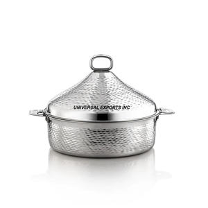 Round Shape Stainless Steel <b>food</b> <b>Warmer</b> Nice Quality Handmade Designer Casserole Classic Stylish metal Hotpot - Product Image 3