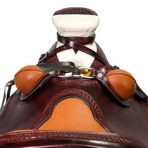 Selle de cheval sauteuse en cuir de couleur personnalisée connue sous le nom de selle de course de chevaux selles de cheval synthétiques - Product Image 5