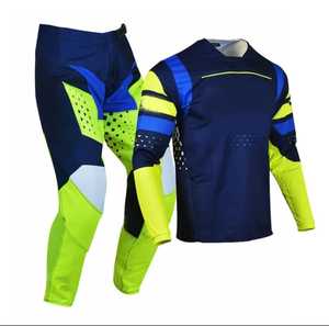 Set pakaian balap motor MX, baju & celana Kombo Off Road minimum, Jersey Motocross dan celana Mx berkendara - Product Image 3