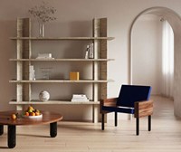 Étagère murale flottante en pierre de travertin naturelle moderne, salle de bain, cuisine, salon et villa, support de rangement sûr fait à la main