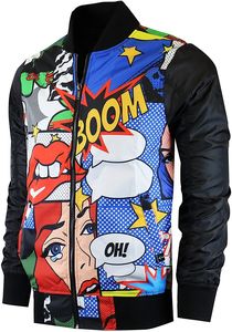 Men's Varsity Style <b>Silver</b> Gold Reflective Button Waterproof Breathable Windproof Streetwear Fashion Puffer Bomber <b>Jacket</b> Pocket - Product Image 2
