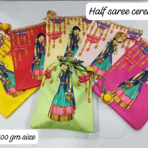 Beaux sacs Potli de faveurs imprimables assortis avec poignée pour votre occasion spéciale et vos festivals - Product Image 3