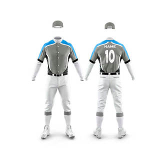 Maillot de baseball vierge pour hommes en polyester personnalisé, votre propre conception, uniforme de baseball uni, vente en gros OEM - Product Image 5
