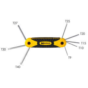 Set di 8 Chiavi Torx Pieghevoli Antimanomissione - Product Image 3