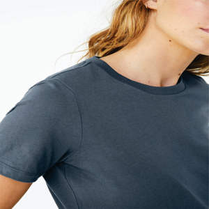 Airlume – T-Shirt à manches courtes pour femme, 100% en coton peigné et à anneaux, simple, Vintage, bleu marine, 4.2 oz - Product Image 5
