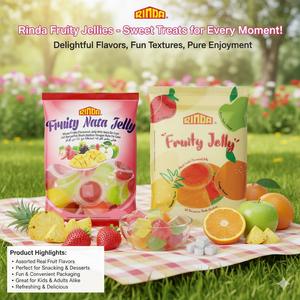 Bonbons pour enfants Rinda gelée halal aromatisée aux fruits mélangés avec nata de coco produits de Malaisie - Product Image 3
