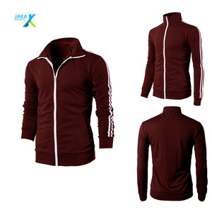Chaqueta Deportiva de Punto para Hombre, Estilo Informal, Ajustada, Estampada, 100% Algodón, Secado Rápido, Ligera, con Cierre y Manga Larga - Product Image 1