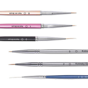 Vendita calda USA vendita all'ingrosso 4/8/12/20/25mm su misura capelli Nylon/rivestimento Kolinsky pennelli rosa striscia dettaglio sottile rivestimento Nail Art <span class=keywords><strong>Brush</strong></span> - Product Image 5