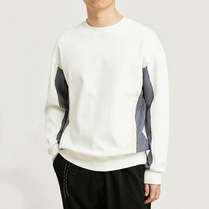 เสื้อสเวตเตอร์แบบสวมหัวสำหรับผู้ชายโอเวอร์ไซส์แบบใหม่เสื้อสเวตเตอร์แบบ100% คอตตอนเปิดไหล่เปิดไหล่หรูหราโลโก้แบบใหม่ - Product Image 3