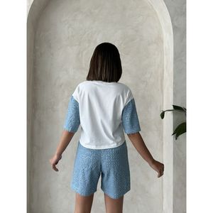 Shorts en jean à paillettes pour femmes - Product Image 2