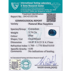 Saphir bleu - 3,74 carats, pierre précieuse bleu royal naturelle, certifiée IGI, calibrée et polie, pierres en vrac, tailles 3-10 mm - Product Image 4
