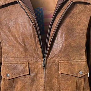 Veste coupe-vent imperméable en cuir véritable de qualité supérieure aux meilleurs prix pour hommes, teinte unie, pour l'hiver, dans toutes les tailles, vente en ligne disponible - Product Image 5
