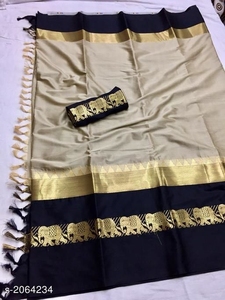 Dernier modèle de sari en coton pur et soie tissée du sud de l'Inde, tendance, pour mariage et usage quotidien, sari pour femmes, exportateur en gros en Inde - Product Image 3