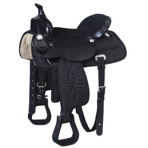 100% Leather Horse <b>Saddle</b> Pads Western Style Cotton Filled Horse Riding Equipment Equestrian Trail <b>Saddles</b> For Horse Riding - Product Image 4