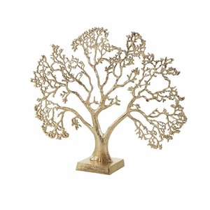 Hoja de plata elegante mesa de árbol con acabado plateado objeto decorativo moderno para el interior del hogar centro de mesa de lujo y exhibición atemporal - Product Image 2