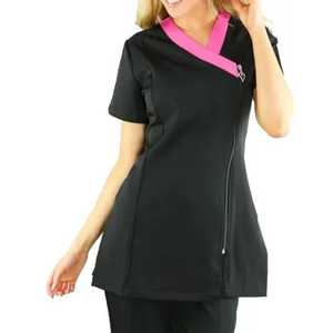 Conjuntos de uniformes médicos de talla grande para médicos y enfermeras para mujer, Top Pantalones elástica + de tela, conjuntos de trajes de fregado - Product Image 1
