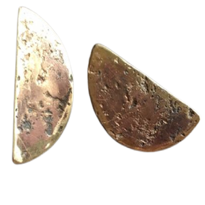 2024 or martelé mixte métal bleu boucles d'oreilles deux tons goutte boucles d'oreilles pendantes cercle d'or boucles d'oreilles suspendues bijoux industriels - Product Image 5
