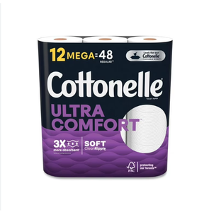 Papel higiénico Cottonelle Ultra Comfort al mejor precio, papel higiénico suave, 12 mega rollos, venta al por mayor, compra barata, entrega rápida - Product Image 1