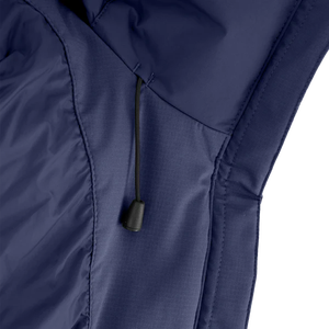 Servicio OEM, alta demanda, chaqueta de invierno transpirable de punto acolchada con capucha corta de talla grande para mujer marina, sombrero desmontable - Product Image 4