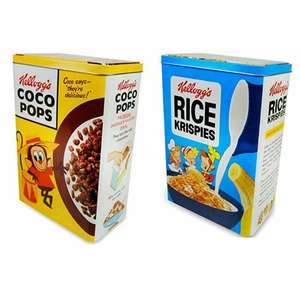 Kellogg's Retro Collectibles Coco Pops & Arroz Krispies Cereal Latas Prático Food Storage & Container - Product Image 1