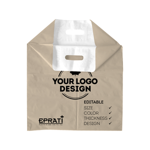 Bolsa de plástico troquelada MDPE con logotipo personalizado desechable al por mayor con asa para embalaje de ropa de Turquía - Product Image 6