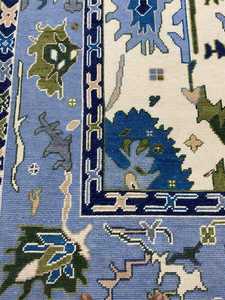 NOEUD RUG fait à la main noué de haute qualité laine Oushak nouveau moderne brodé travail doublure motif tapis pour salon, chambres à coucher - Product Image 3