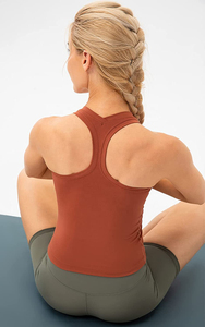 เสื้อกล้ามเว้าหลังสำหรับผู้หญิงเสื้อกล้ามใส่ออกกำลังกายโยคะเสื้อกล้ามวิ่งเล่นกีฬาเข้ายิมฤดูร้อน - Product Image 5