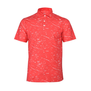 เสื้อกอล์ฟผู้ชาย 6 สี ยี่ห้อแฮนดี สีแดง/ขาว ผลิตจากโพลีเอสเตอร์ 100% ถักทอแบบแห้งเร็ว - Product Image 2