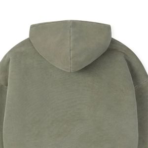 Streetwear à logo personnalisé Sweat-shirts à capuche sans ficelle, couleur unie, 100% coton épais, imprimé, pour hommes, basiques - Product Image 5