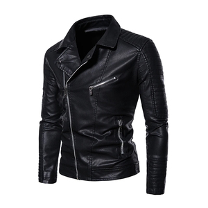 High Quality ODM OEM Customized <b>Men's</b> Genuine <b>Leather</b> Motorcycle <b>Jacket</b> Plus Size Embroidery Decoration Biker Fashion Coat - Product Image 3
