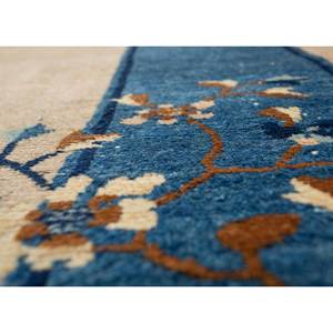 พรมขนสัตว์ถักมือสีเบจและสีน้ำตาลลายดอกไม้สำหรับตกแต่งห้องนั่งเล่นวัยรุ่นหรือทางเดิน ขนาดใหญ่-Pae-5514 - Product Image 3