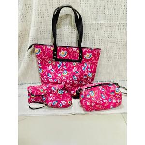 Conjunto de 4 Bolsos de Mano de Algodón Estampado Jaipuri con Cierre de Cremallera, Bolsos de Mano Modernos para Mujer para Uso Diario, Lona para Exteriores - Product Image 1