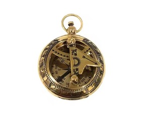 Artesanías H.M.A's Vintage Brass Pocket Instrumento de navegación Art Deco Diseño Números romanos Náutico Marítimo Regalo Coleccionable - Product Image 1