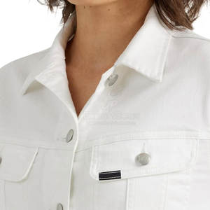 Chaqueta vaquera elegante para ropa informal y moda diaria Chaqueta vaquera clásica para mujer con botones delanteros - Product Image 3