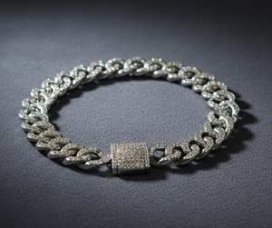 Bracelet gourmette cubaine VVS rond brillant, serti de diamants Moissanite VVS, style Hip Hop, bijoux de luxe pour hommes et femmes - Product Image 4