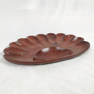 Large Disposable Engraved Rosewood Rectangular Tray with Golden Handles made by crafts galore at <b>cheap</b> price - Product Image 1