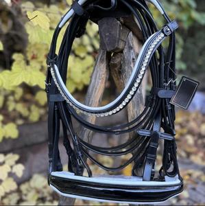 Brocas de equitación con logotipo personalizado, brida de caballo de charol auténtica de alta calidad, Productos Ecuestres occidentales duraderos - Product Image 3