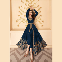 Présentation de la nouvelle fausse georgette avec travail de broderie Anarkali avec Dupatta brodé