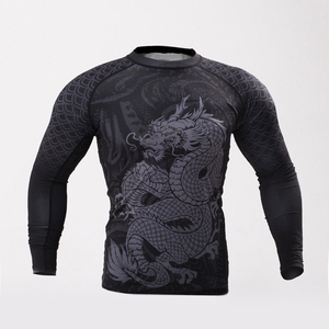 Manches longues hommes portent des éruptions cutanées MMA de haute qualité à vendre conception de sublimation sur mesure adultes Fitness Rash Guard - Product Image 3