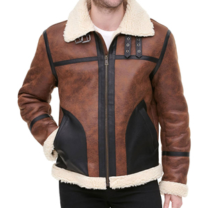 Veste en cuir pour hommes, veste en cuir pour hommes, nouveau style à la mode, service OEM ODM disponible, veste en cuir pour homme - Product Image 3