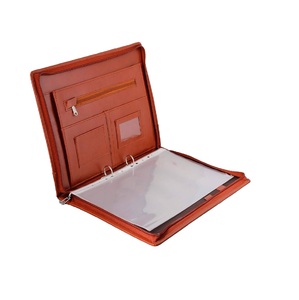 Material de polipiel profesional Carpetas de archivos de 2 anillos Carpeta de documentos de conferencia y certificado Carpetas de archivos de cuero para documentos - Product Image 1