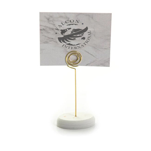 Portatarjetas de visita blanco moderno, soporte de papel para manualidades de Metal pulido para el hogar, decoración de Hotel elegante - Product Image 4