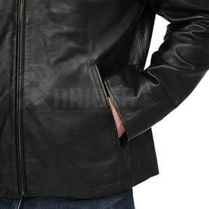 Diseño personalizado chaqueta de cuero de color sólido de los hombres chaqueta de cuero Streetwear hombres chaqueta de cuero para la venta - Product Image 6