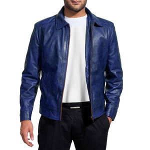 Veste en simili cuir pour homme en gros sur mesure |   Blouson de moto classique |   Vêtements d'extérieur en PU doublés chauds en gros - Product Image 3