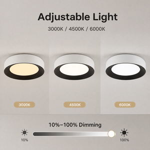 Modern Dimmable Round Led Ceiling <b>Light</b> With Acrylic Iron Tri Color Surface Mount For Bedroom Living Room Home <b>Decor</b> - Product Image 3
