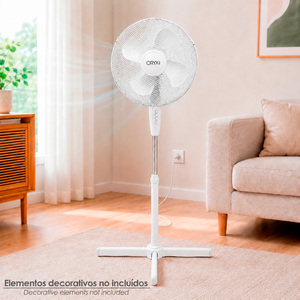 Ventilatore a piantana bianco da 45 Watt - Altezza 1,2 metri. - Product Image 5
