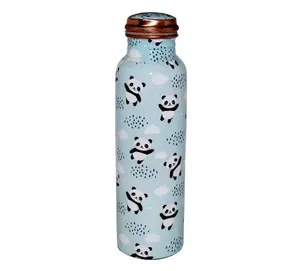 Botella de agua de cobre de calidad estándar con tapa para adultos para uso doméstico y regalos de negocios del fabricante indio - Product Image 3