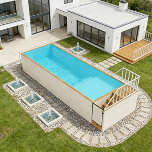 Piscina de Fibra de Vidrio para Uso Familiar y Infantil, Resistente a la Corrosión, Equipo de Piscina Exterior Personalizable, 8 mm de Grosor, Triennium, Venta de Fábrica - Product Image 2