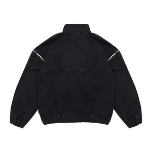 Chaqueta de trabajador de lona resistente desgastada con logotipo personalizado Chaqueta de trabajador vintage de Detroit para hombre - Product Image 2